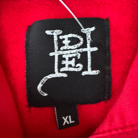 #254 (NWT) (AUTHENTIC) ED HARDY HOODIE. Red and gold colors. - Picture 12 of 14